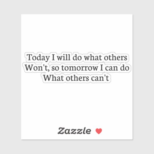 今日は他の人が行わないことをやるから、明日はI c シール (シート)