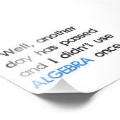 今日は代数を使わなかった フォトプリント            (角)