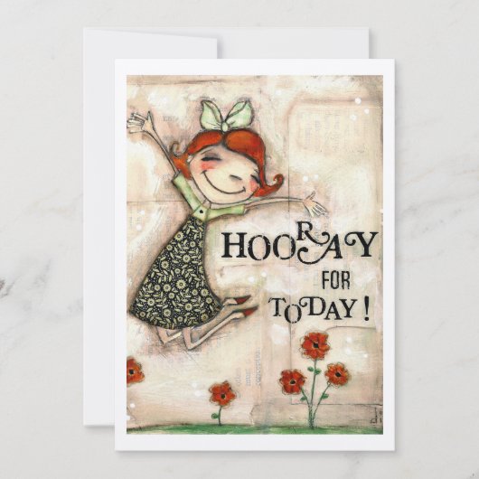 今日は休め – フレーム可能なアートカード 招待状 (正面)