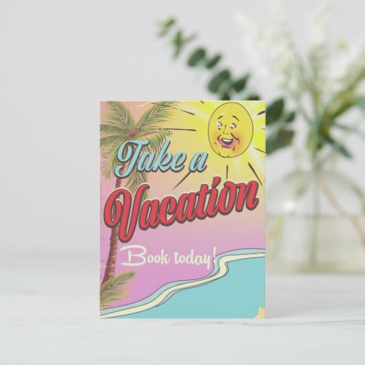 今日は休暇中の本を持って行け ポストカード (スタンド正面)