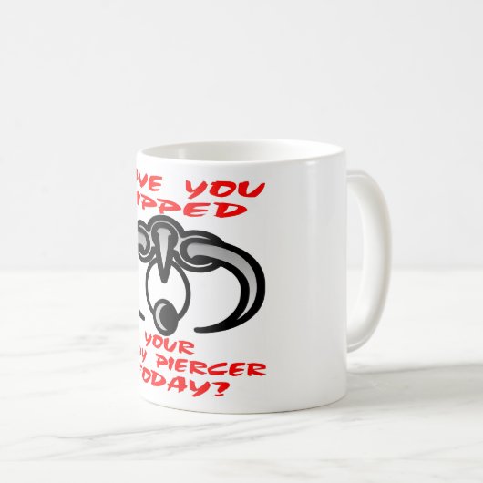 今日は体のピアサーを作った コーヒーマグカップ (正面右)