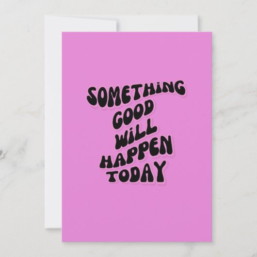 今日は何か良いことが起こる感動的。 シーズンカード (正面)