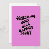 今日は何か良いことが起こる感動的。 シーズンカード (正面/裏面)