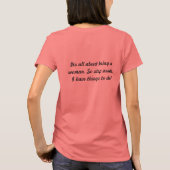 今日は何が私を幸せにする？ Tシャツ (裏面)