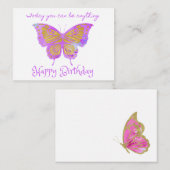 今日は何でもバタフライノートカード ノートカード (正面/裏面)