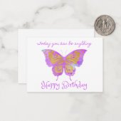 今日は何でもバタフライノートカード ノートカード (正面/裏面インサイチュ)