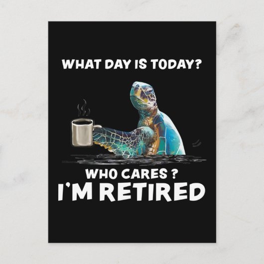 今日は何の日かカメの海気に ポストカード (正面)