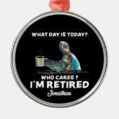 今日は何の日かカメの海気に メタルオーナメント (正面)