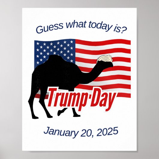 今日は何の日 トランプ氏の就任式だ ポスター (正面)