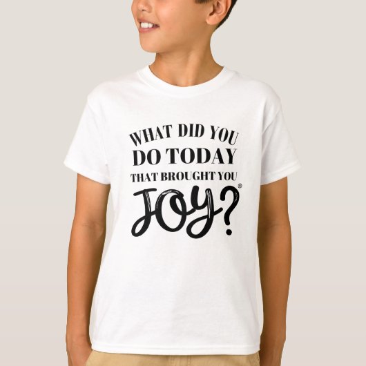 今日は何をしたの喜び® t-shir tシャツ (正面)