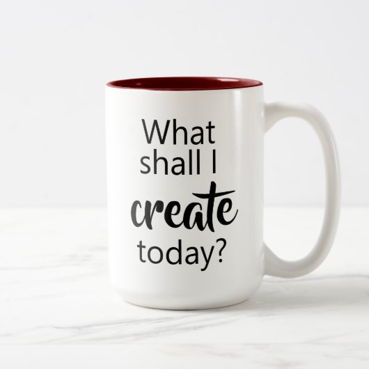 今日は何を作ろう？ コーヒーマグ ツートーンマグカップ (右)