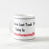 今日は何日? コーヒーマグカップ (正面左)