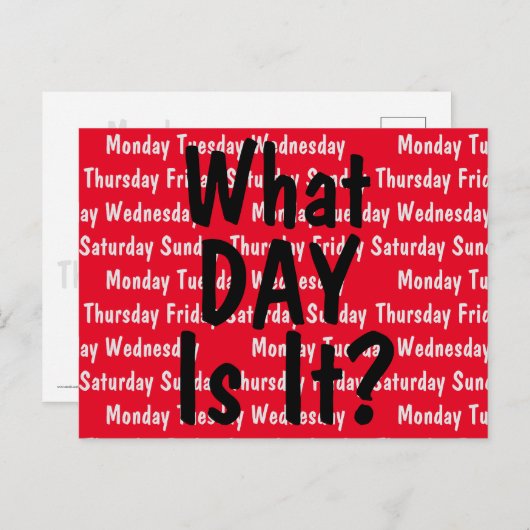 今日は何日? ポストカード (正面/裏面)