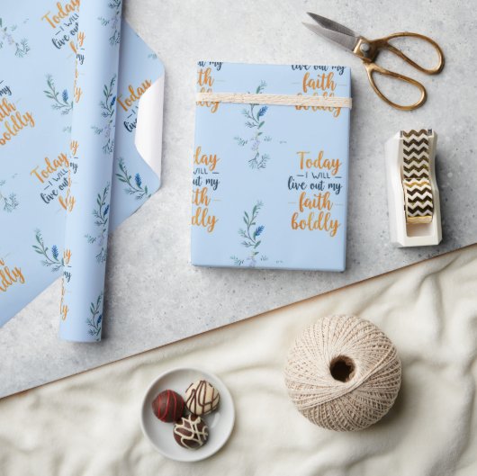 今日は信義を果敢に貫く ラッピングペーパー (クラフト)