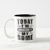 今日は俺の怠け者の与えことわざ·マグ ツートーンマグカップ (左)