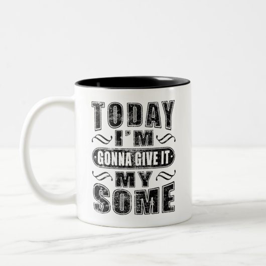 今日は俺の怠け者の与えことわざ·マグ ツートーンマグカップ (左)