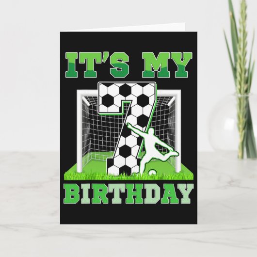 今日は僕の7歳の誕生日 おもしろい7歳の誕生日Tシャツ カード (正面)