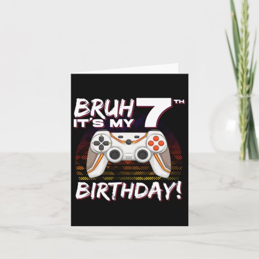 今日は僕の7歳の誕生日! ビデオゲーム7歳の誕生日 ゲーム カード (正面)