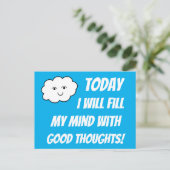 今日は前向きな考えで心を満たす ポストカード (スタンド正面)