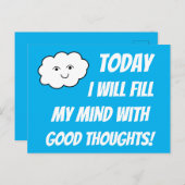 今日は前向きな考えで心を満たす ポストカード (正面/裏面)