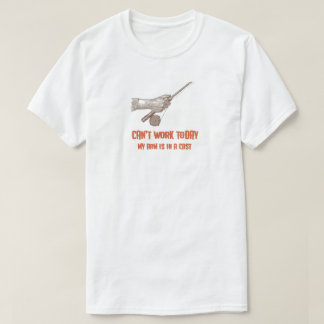 今日は動けない、私の腕は型にはまっている"魚釣り Tシャツ