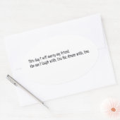 今日は友人と結婚する 楕円形シール (封筒)