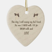 今日は友人と結婚す最高のる セラミックオーナメント (右)