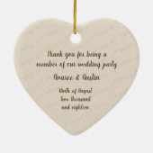 今日は友人と結婚す最高のる セラミックオーナメント (裏面)