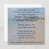 今日は友達の最高のビーチ結婚式 招待状 (正面/裏面)