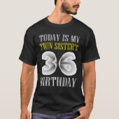 今日は双子のお姉さんの36歳の誕生日パーティー36Y Tシャツ (正面)