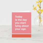 今日は君が年を取って嘘をつき始めた日だ カード (黄色い花)