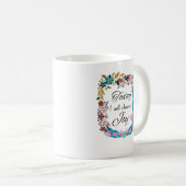 今日は喜びのメッセージを前向き選ぶ コーヒーマグカップ (正面右)