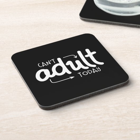 今日は大人おもしろいにならない白黒引用文ことわざ コースター (左側)