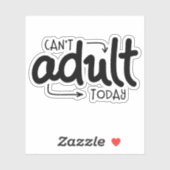 今日は大人おもしろいにならない白黒引用文ことわざ シール (シート)