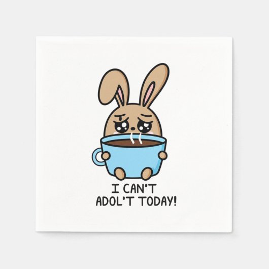 今日は大人にならないバニー | コーヒー好き気分 スタンダードカクテルナプキン (正面)