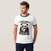 今日は大人になるのが無理 – パンダの面白いサルカスティックコーヒー Tシャツ (正面フル)