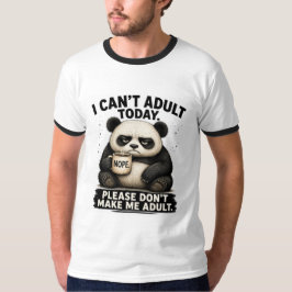 今日は大人になるのが無理 – パンダの面白いサルカスティックコーヒー Tシャツ