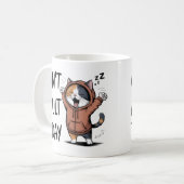 "今日は大人になるの無理" 笑える猫 コーヒーマグカップ (正面左)