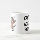 "今日は大人になるの無理" 笑える猫 コーヒーマグカップ (中央)