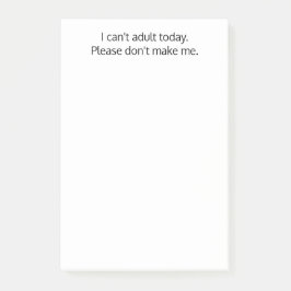 今日は大人になれないよ。私を作らなおもしろいいカスタムで ポストイット