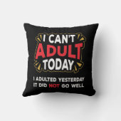 今日は大人になれない – 怠け者のホームデコー枕 クッション (裏面)