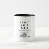 「今日は大人にはなれない」かわいい怠け猫マグカップ マグカップ (中央)