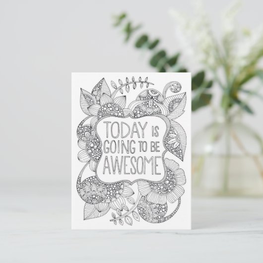 今日は大人の色素晴らし色になる ポストカード (スタンド正面)