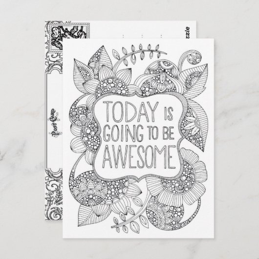 今日は大人の色素晴らし色になる ポストカード (正面/裏面)