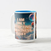 今日は大成を受け入れるばかりだ ツートーンマグカップ (正面左)