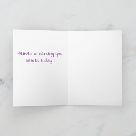 今日は天からあなたにハートが届きます カード (内部)