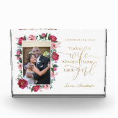 今日は妻、常に小さな女の子フローラ フォトブロック (正面)