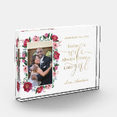 今日は妻、常に小さな女の子フローラ フォトブロック (左)