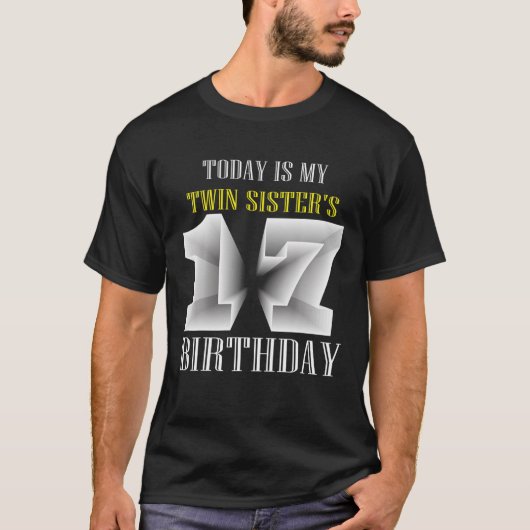 今日は姉の17歳の誕生日パーティー17Y Tシャツ (正面)