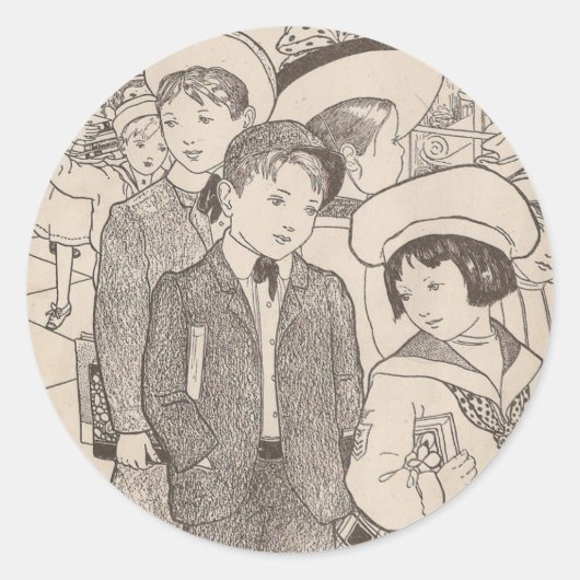 今日は学校が休みだ ラウンドシール (正面)